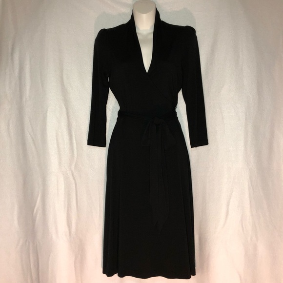 Black Wrap Dress - Picture 4 of 6